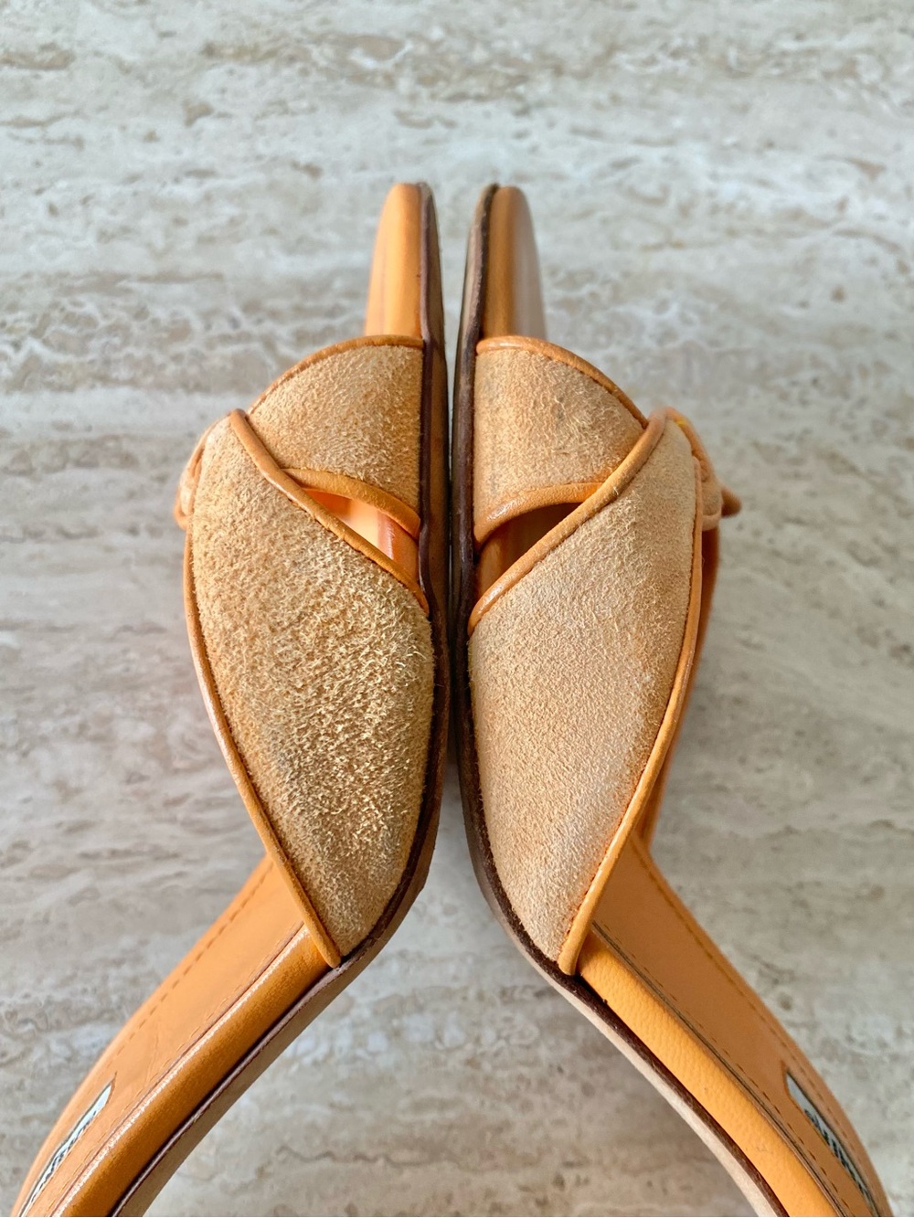 Vintage Manolo Blahnik Twist Strap Sandal Heels - Picture 7 of 10